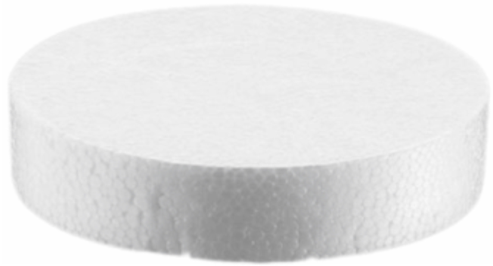 Zátka polystyrénová 70mm biela